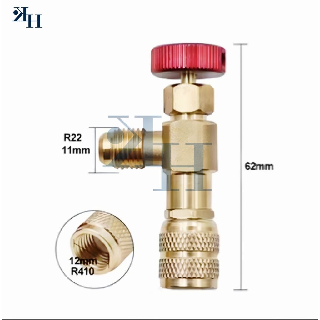 CONEKTOR PENGISIAN FREON AC R22 KE R32 / SAMBUNGAN SELANG AC