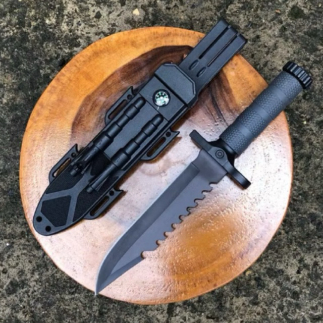 pisau survival hunting hutan | pisau tentara serbaguna