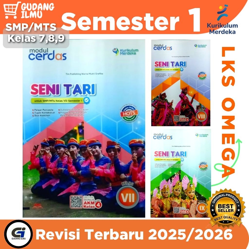 LKS SENI TARI SMP/MTS Kelas 7 8 9 Semester 1 kurikulum merdeka l cerdas