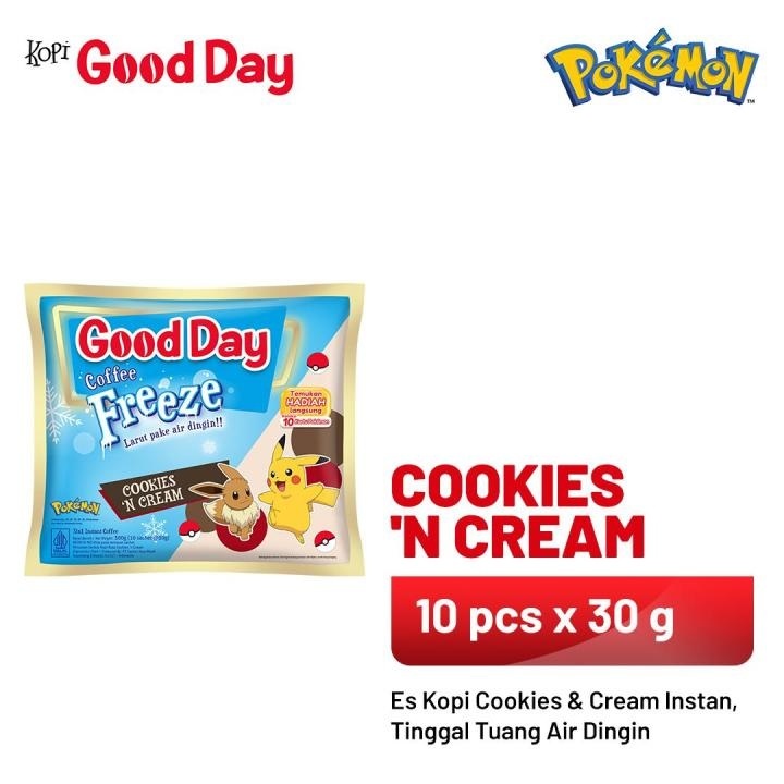 

[oddsolshop] pekanbaru/Good Day Coffee Freeze Cookies N Cream 10 PCS 30GR
