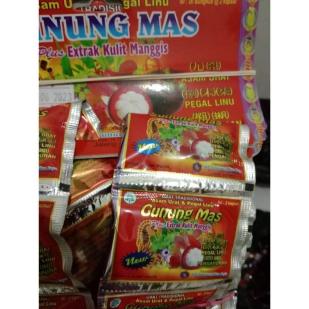 Gunung Mas Kapsul Asam Urat Dan Pegal Linu Original