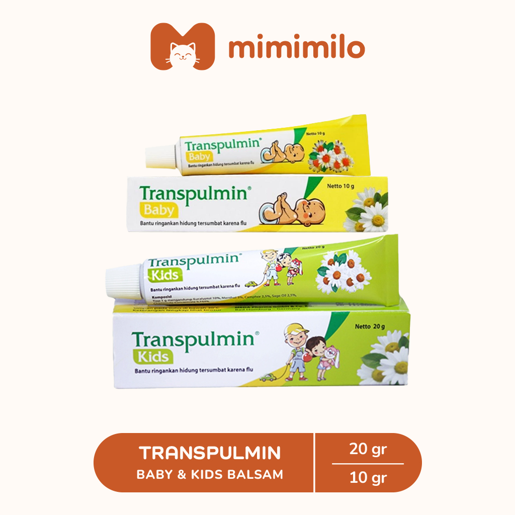 Transpulmin Baby Kids | Balsem Pereda Batuk, Flu & Hidung Tersumbat - Balsem Aman untuk Bayi & Anak