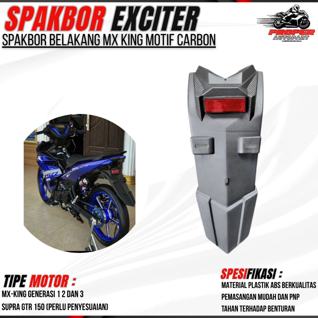 DISKON SPAKBOR SENGKUNI SPAKBOR BELAKANG MX KING SPABOR EXCITER MX KING 150 SUPRA GTR 150 SPAKBOR