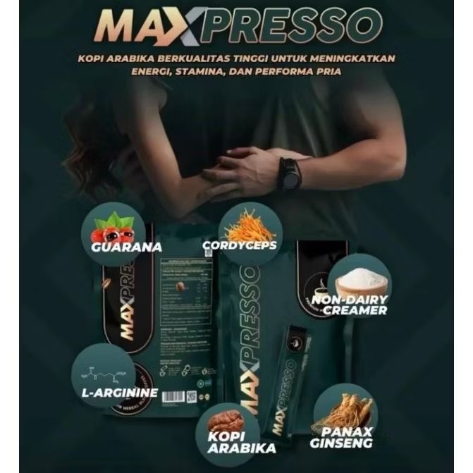 

Maxpresso Kopi Herbal Premium 100% ORI Halal & BPOM untuk meningkatkan Energi & Stamina