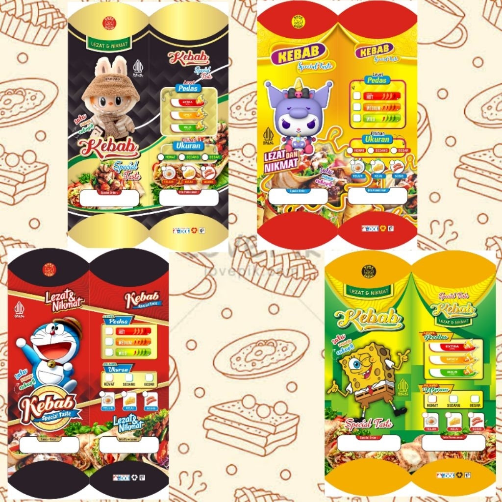 

box kemasan kebab labubu ukuran 24×9cm / wadah kebab isi 100 pcs / kertas kebab / tempat kebab / box kebab / kemasan kebab / bungkus kebab / kardus kebab / packing kebab / pembungkus kebab / kemasan kebab / paper kebab /