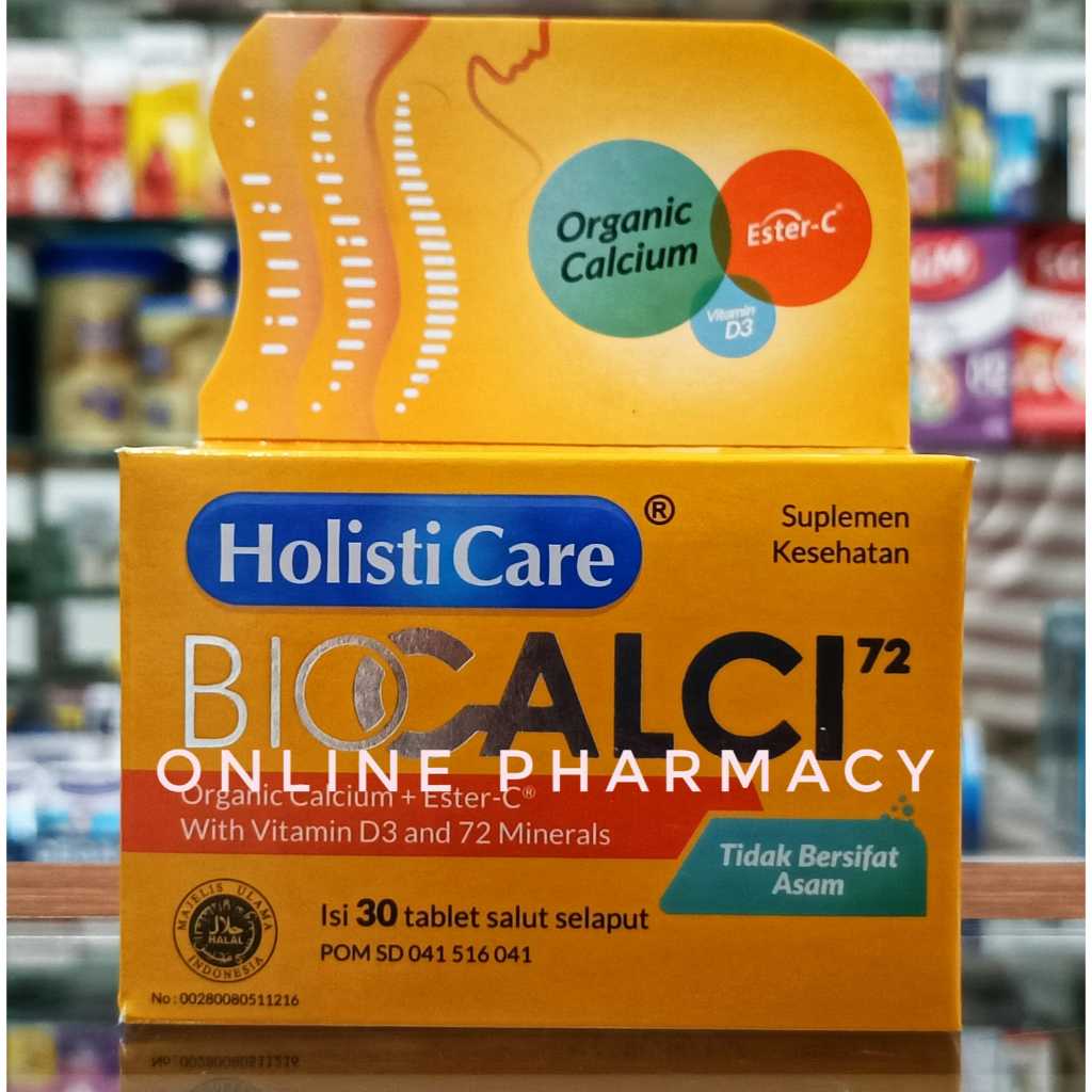 Ester C Holisticare BIOCALCI 72 Vitamin Mineral Organik Kalsium dan Vitamin D3