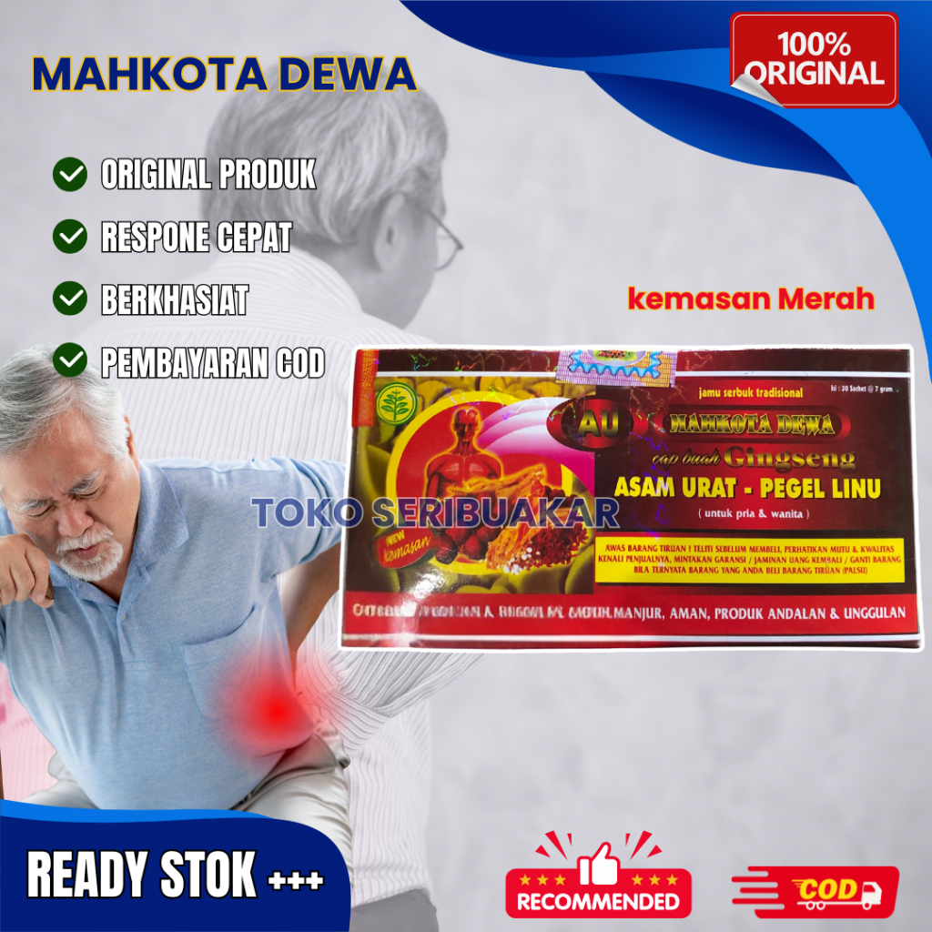 

Ramuan Tradisional Asam Urat Mahkota Dewa Kemasan Merah