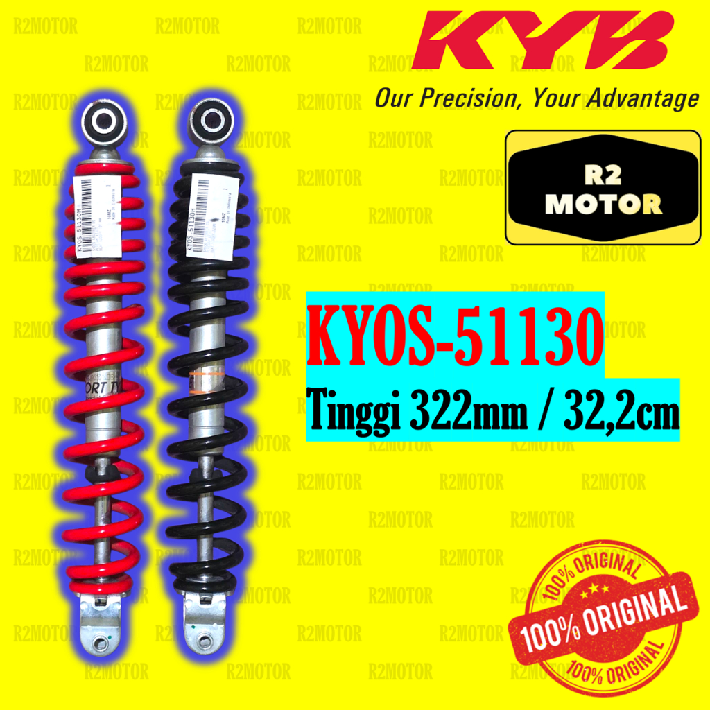 KAYABA SHOCK SKOK BELAKANG KYB KYOS 51130H 51130M BEAT SCOOPY SPACY VARIO 110 FI ESP LED 51130 322MM