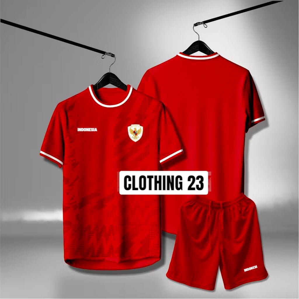 JERSEY TERBARU TIMNAS INDONESIA  ,  JERSEY FUTSAL DEWASA  , KAOS BOLA  , STELAN BAJU OLAHRAGA PRIA D