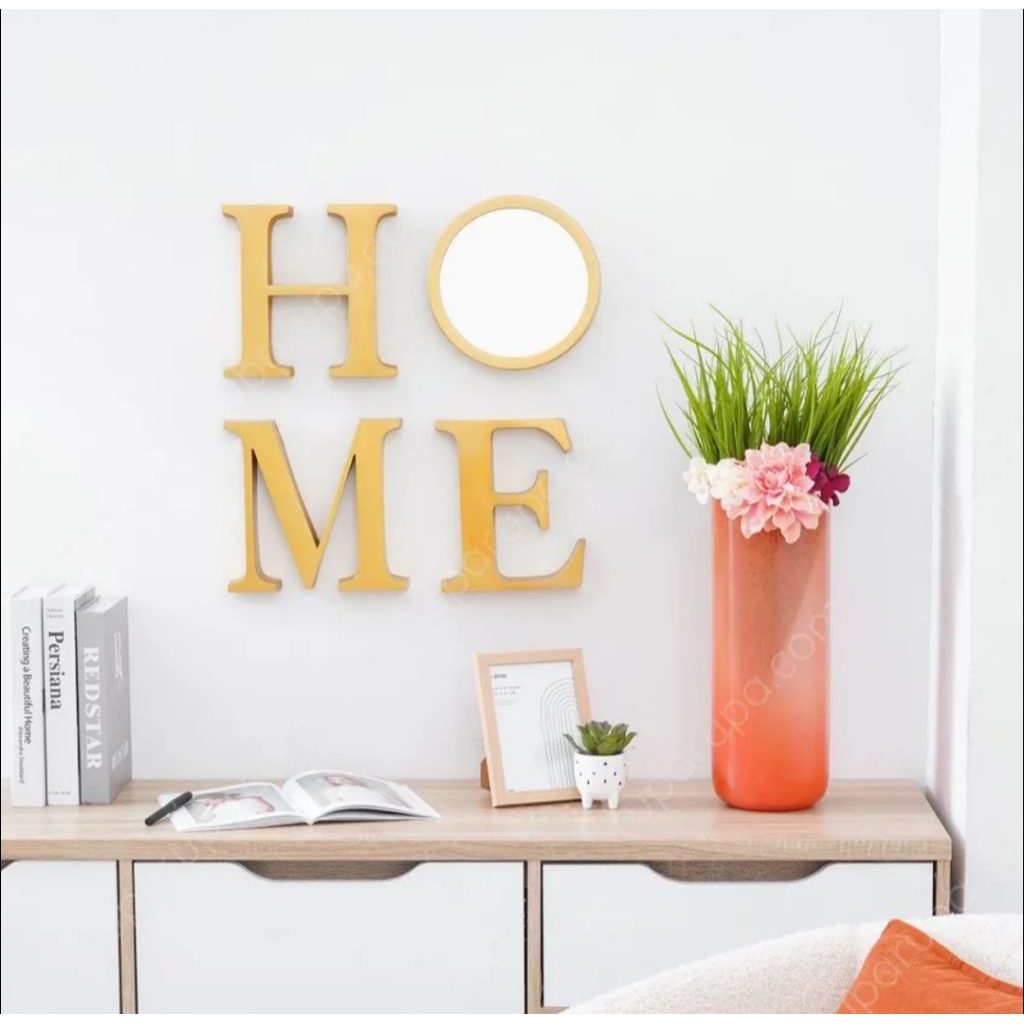 INFORMA PAJANGAN HIASAN DINDING HOME GOLD & BLACK ESTETIK