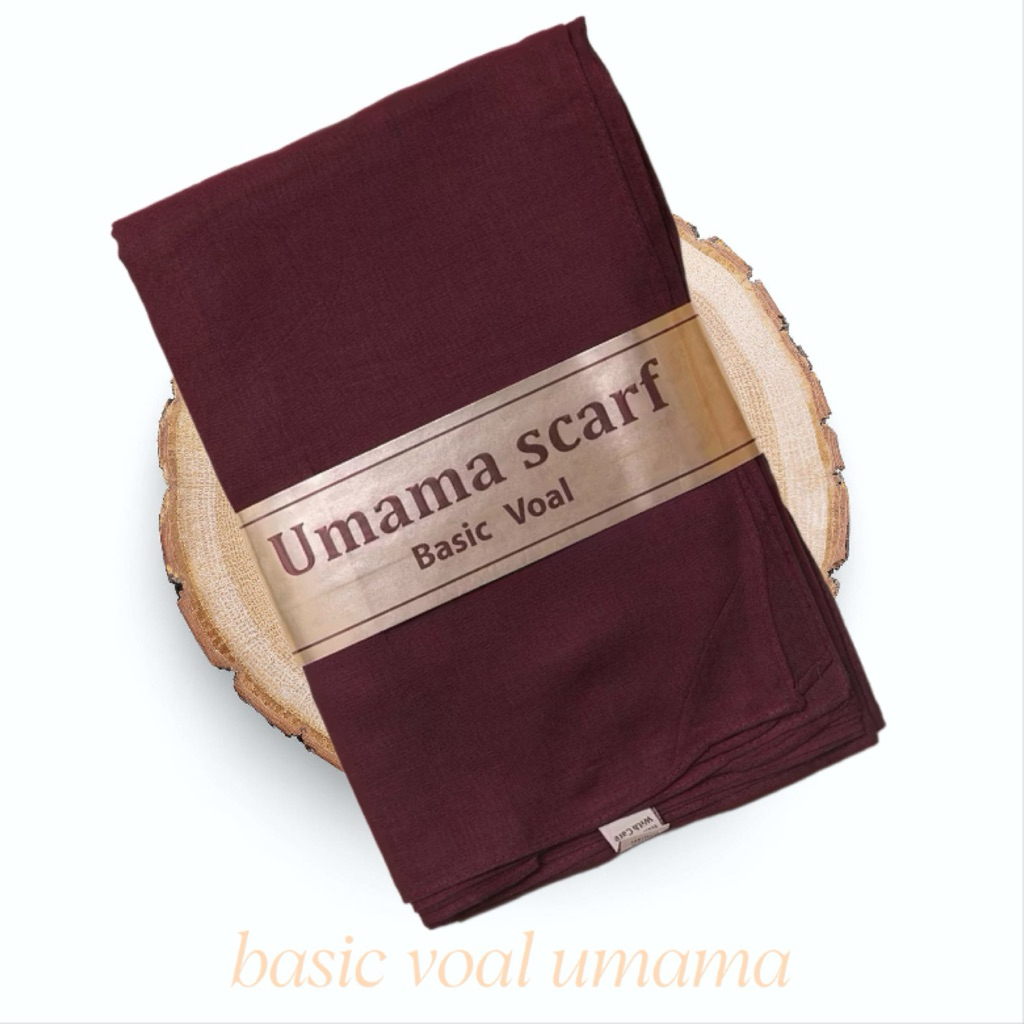 HIJAB BASIC VOAL UMAMA JAHIT TEPI / SEGIEMPAT UMAMA BASIC VOAL