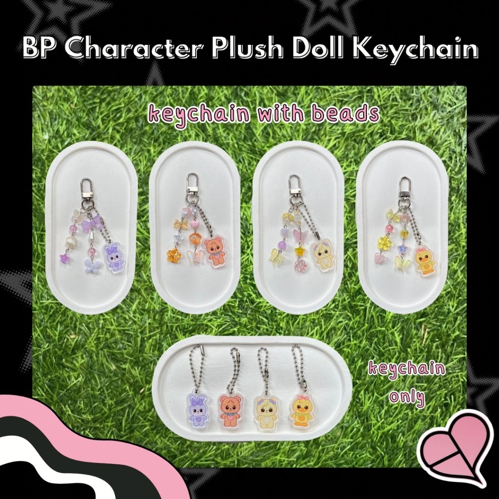 Keychain BLACKPINK character Plush Doll Acrylic | Jisoo | Jennie | Rose | Lisa