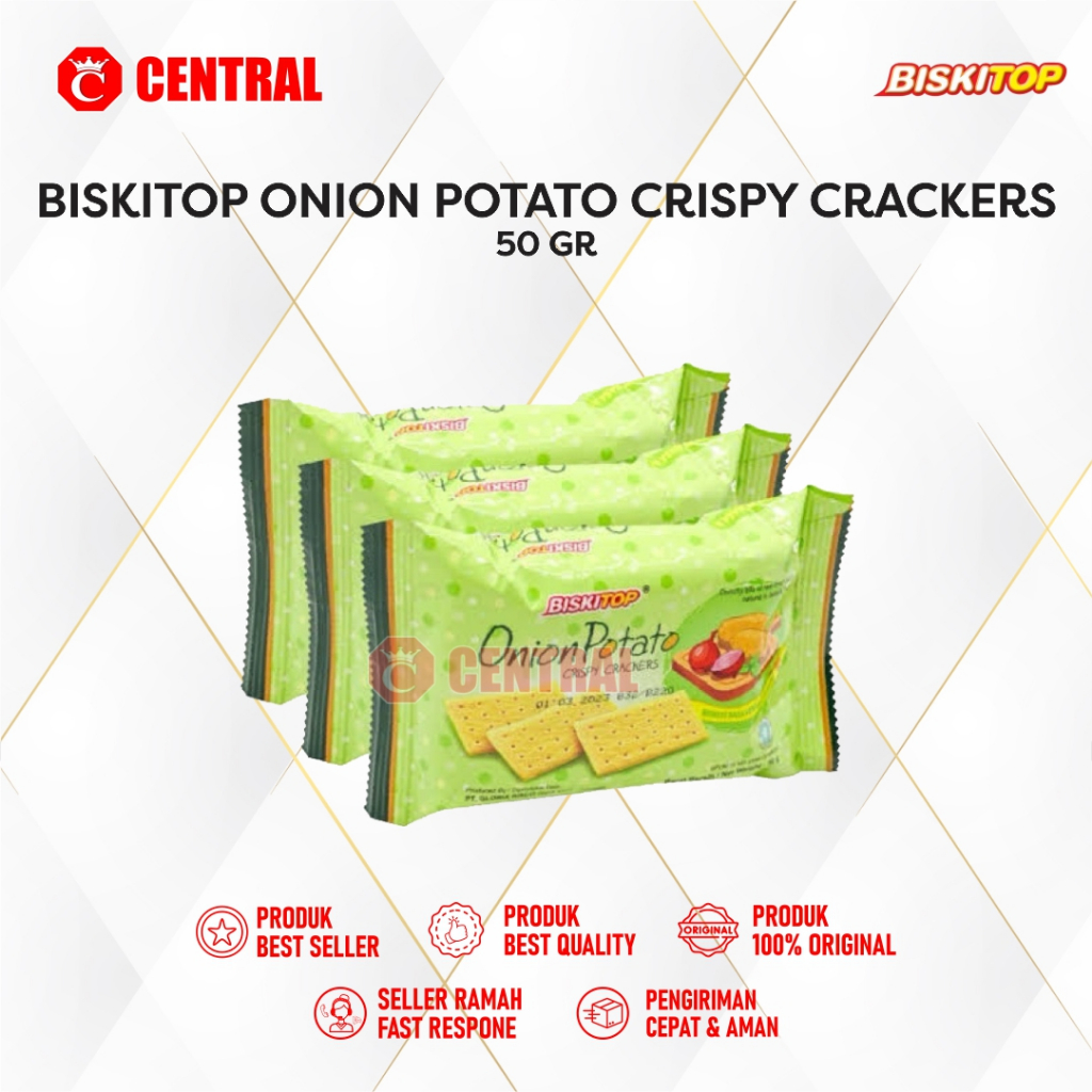 

BISKITOP ONION POTATO CRISPY CRACKES 50GR
