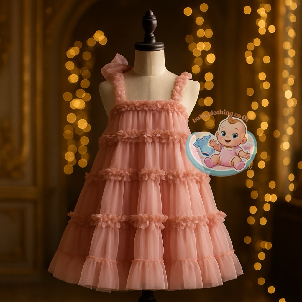 Gaun Pesta Anak Melvin[1-6 thn] Kemben Rempel Good quality Perempuan