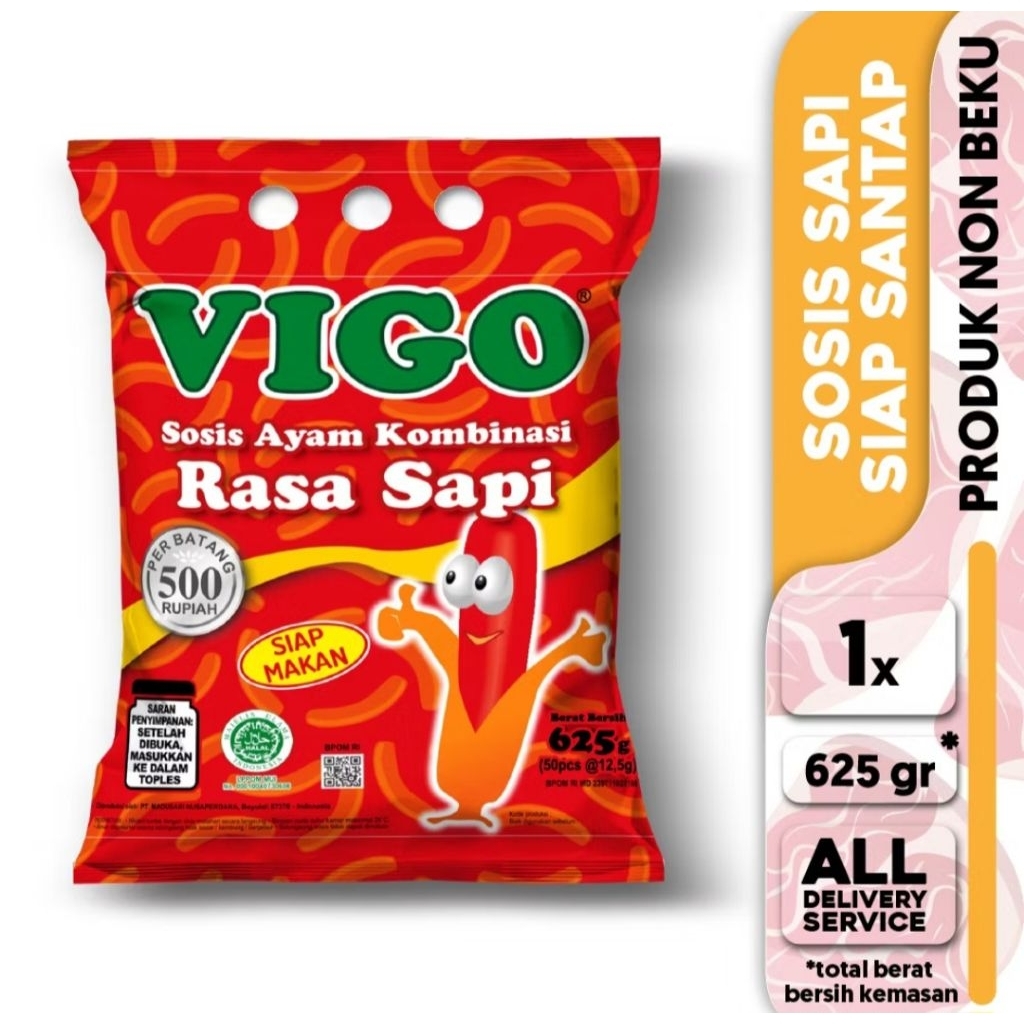 

VIGO sosis ayam rasa sapi praktis 50pcs