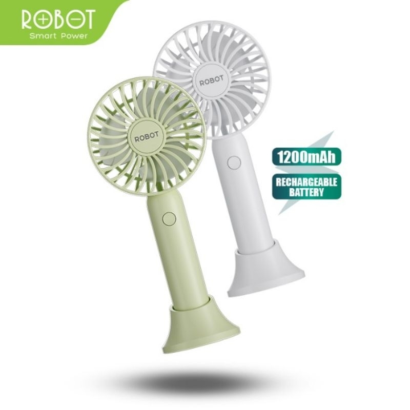 ROBOT RT-BF19 1200MAH 3 LEVEL WIND SPEED USB MINI FAN KIPAS ANGIN KECIL KIPAS ANGIN MINI ROBOT GARAN