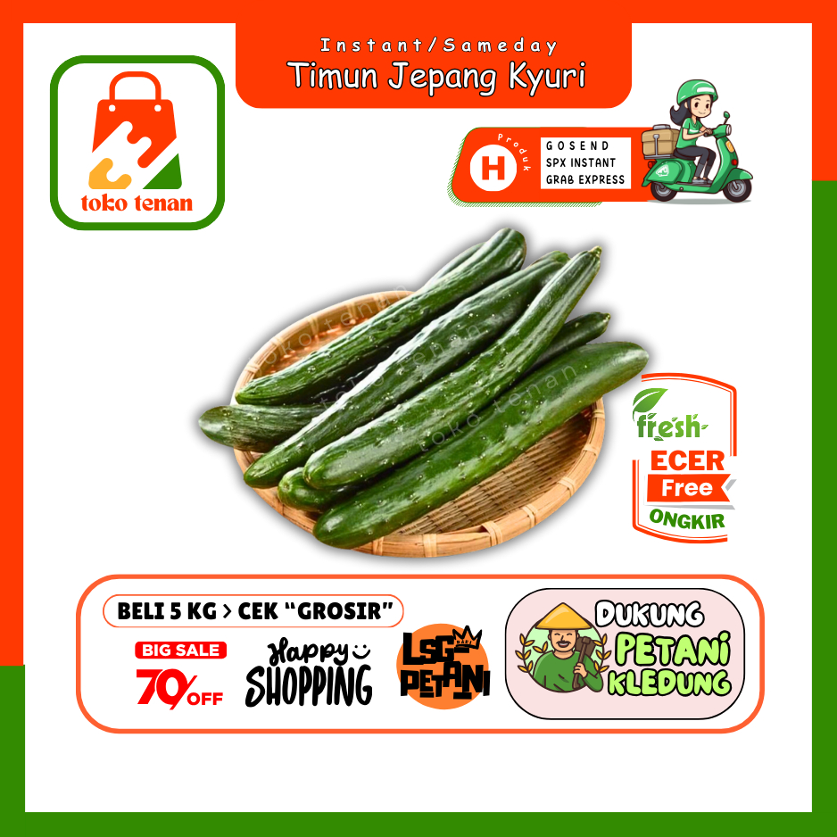 

Tokotenan // Timun Kyuri / Timun Jepang Kyuri -- Sayur Gunung Ecer (H)