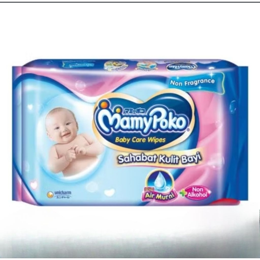 Mamypoko Mamy Poko Baby Wet Tissue Tisu Basah Bayi Air Murni 80 Sheet