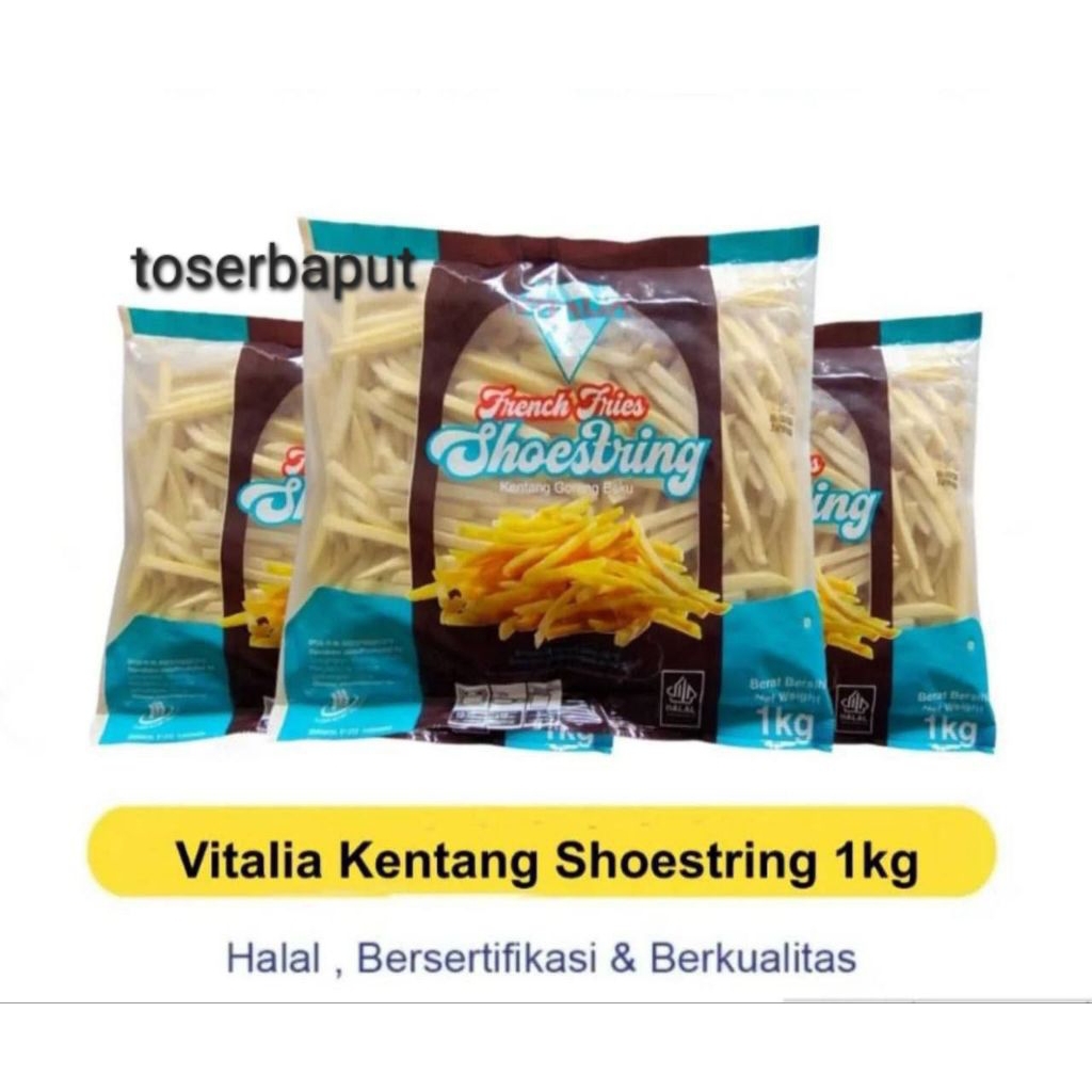 

Vitalia Shoestring Fries 1kg / Kentang Goreng Frozen Food