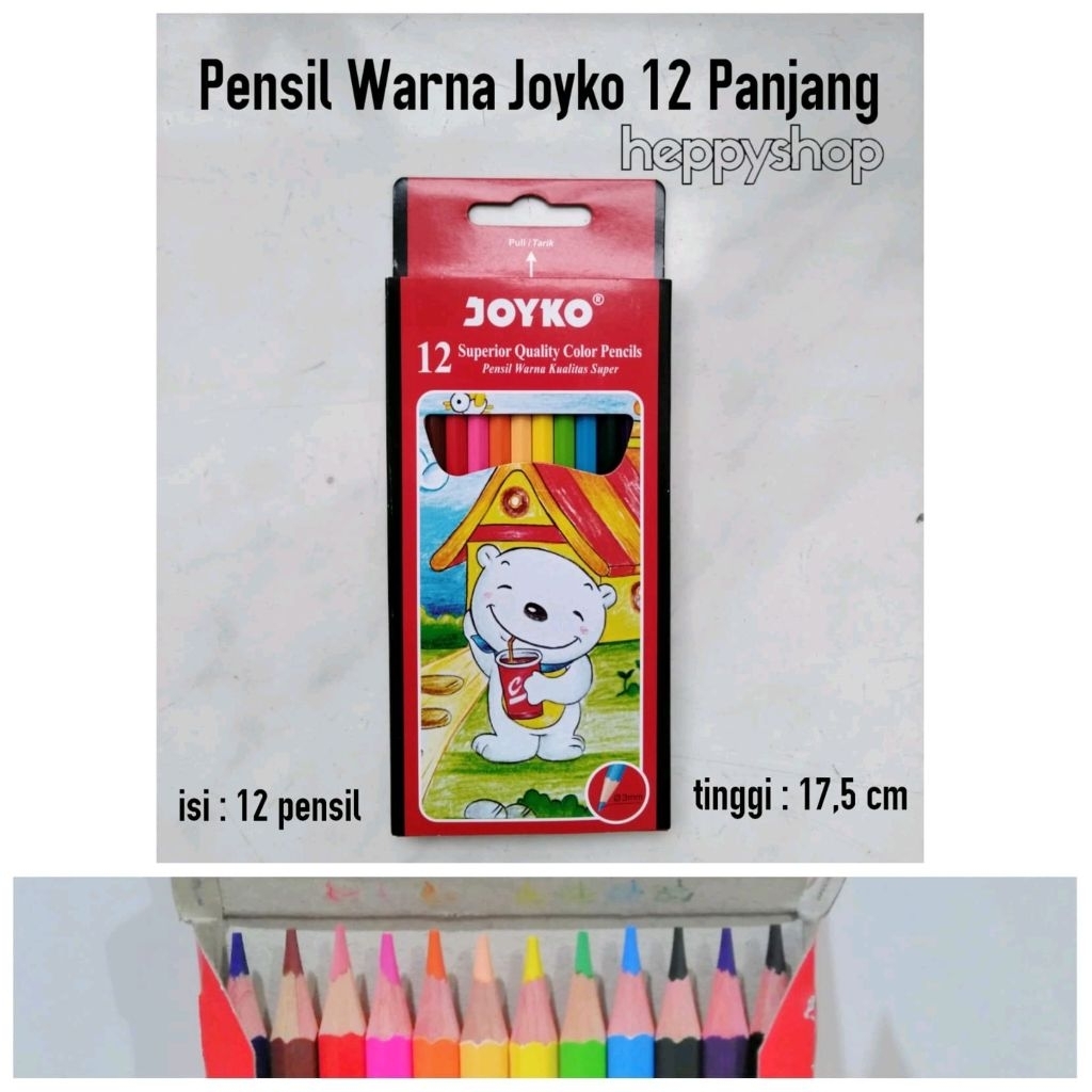 

Pensil Warna Joyko 12 Warna Panjang