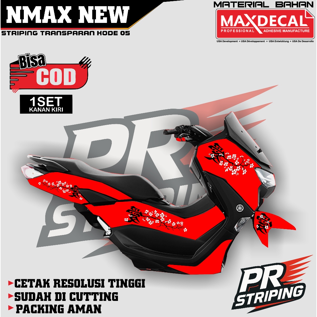 Striping NMAX NEW Variasi Striping NMAX NEW TRANSPARAN maxdecal #05