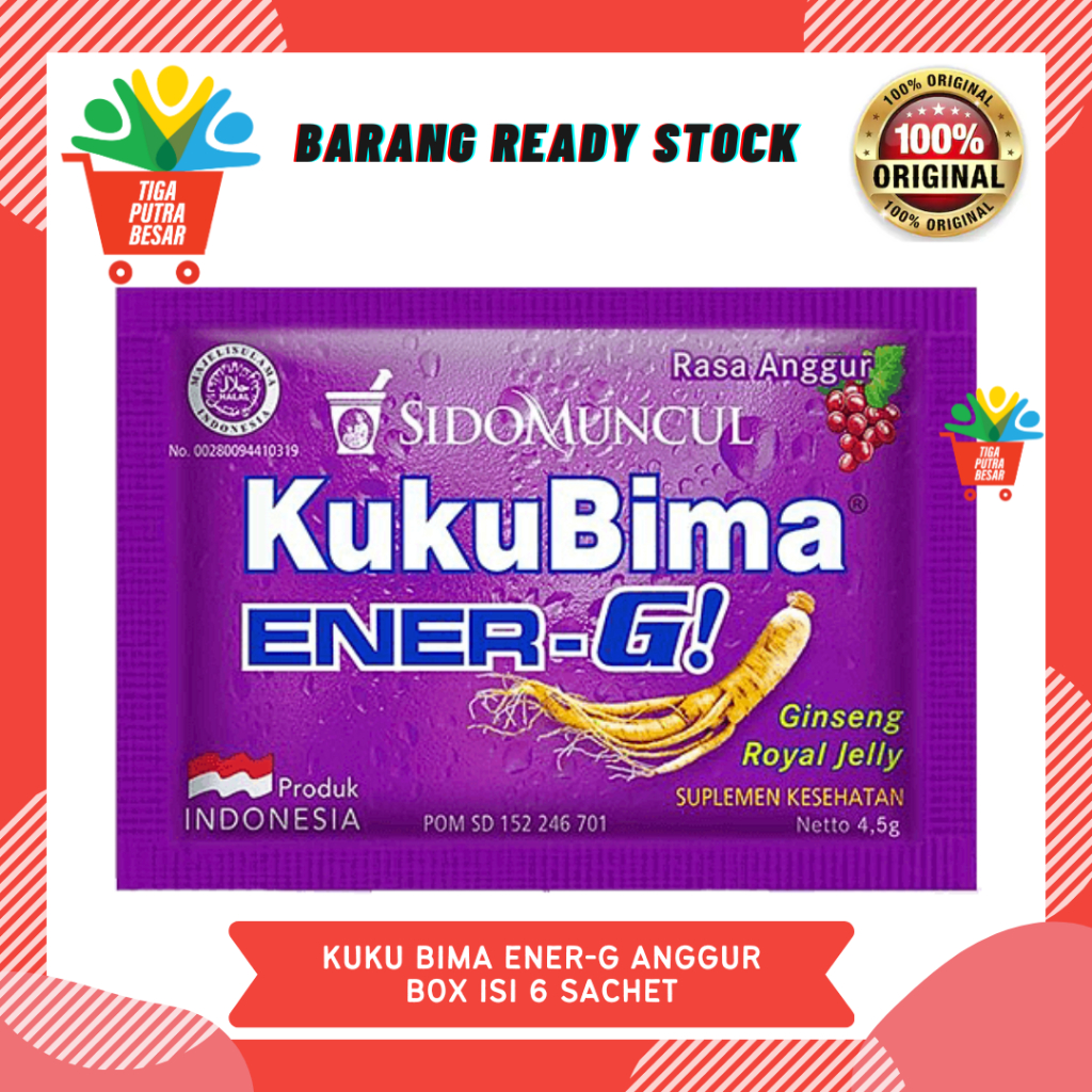 

KUKU BIMA ENER-G ANGGUR BOX ISI 6 SACHET SIDOMUNCUL