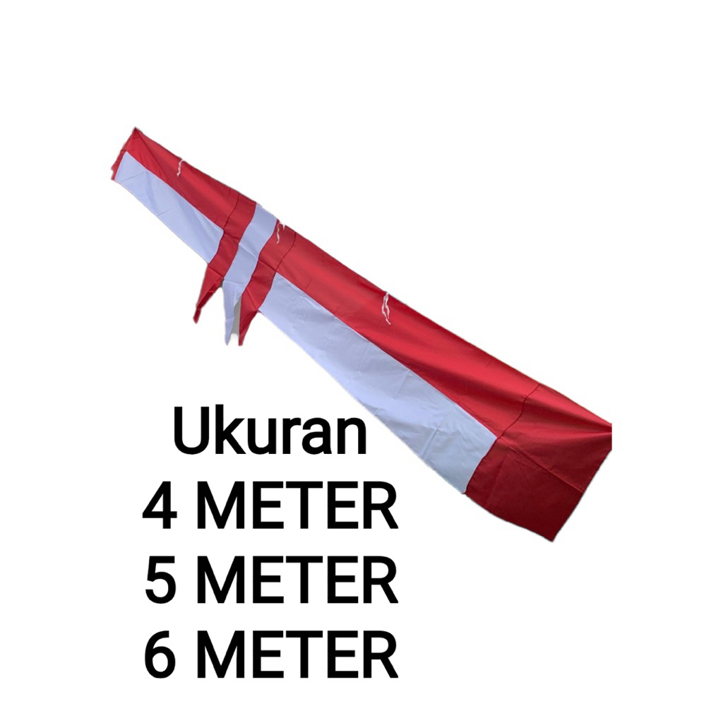 Bendera Umbul Umbul Merah Putih Kain Halus || Ukuran 4 meter , 5 meter , 6 meter