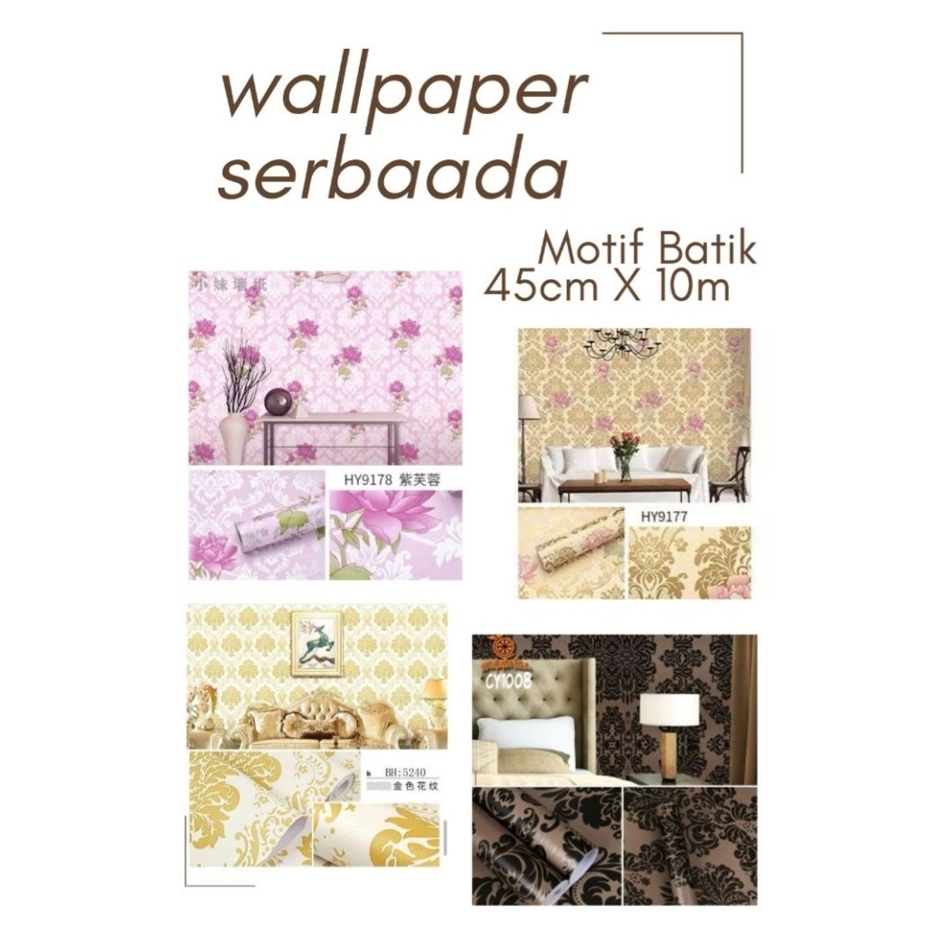 Wallpaper Ruang Tamu Wallpaper Stiker Dinding Ruang Tamu Kamar Tidur Wallstiker Dinding Motif Bunga 