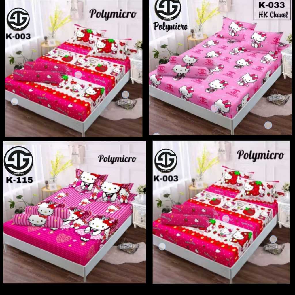 Spring bed/ Sarung Kasur Busa Resleting Berkualitas Motif Anak-anak UK 120x200/160x200/180x200 Sprei