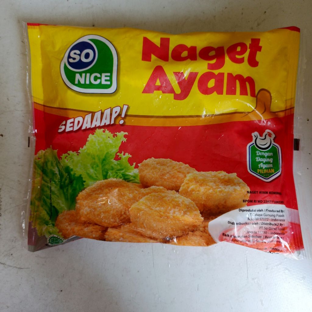 

Naget ayam So Nice sonice 500gr chicken nugget