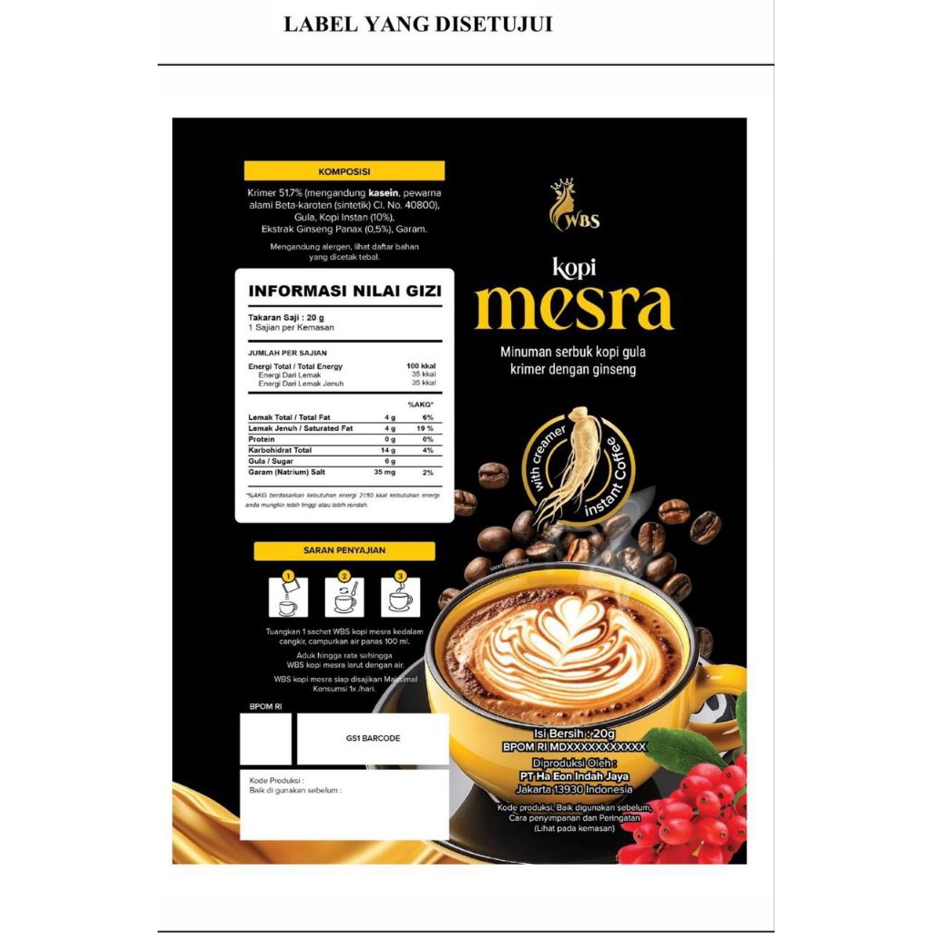 

KOPI MESRA kuat tahan lama