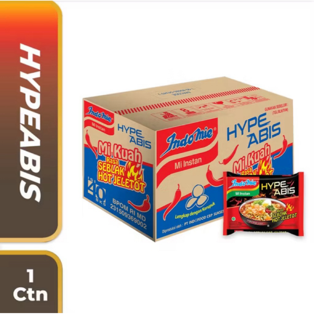

Indomie Hype Abis Seblak Jeletot – 1 Dus Isi 40 Bungkus