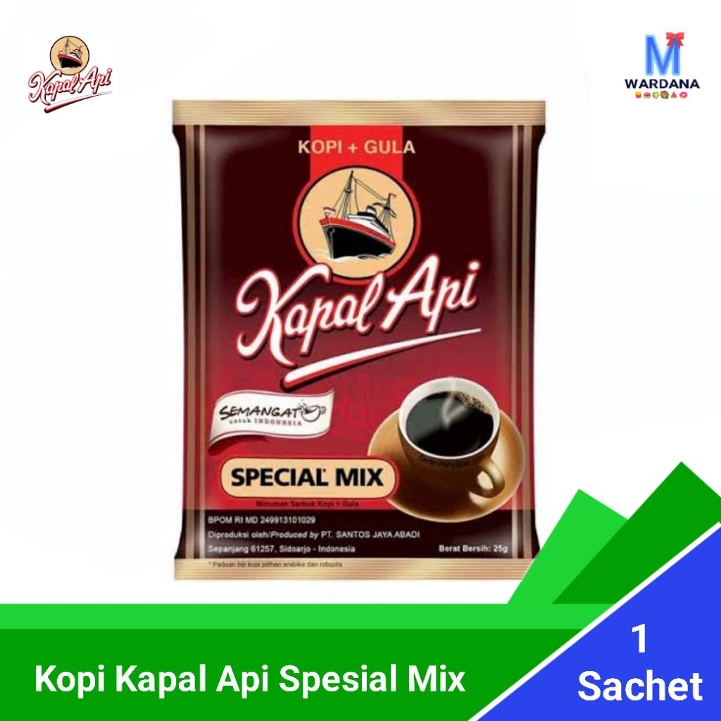 

Kopi Kapal Api Special Mix 1 Sachet 23 gr