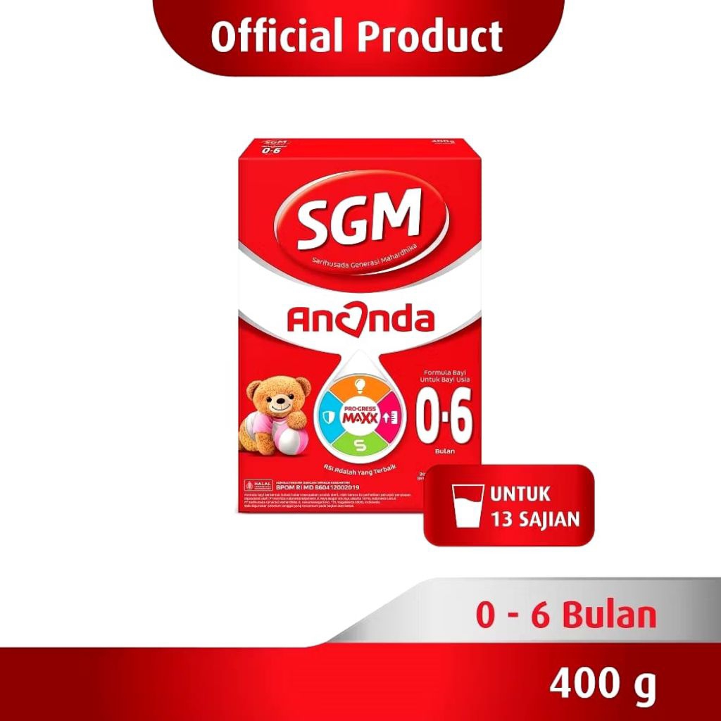 SGM Ananda 400 Gram 0-6 Bulan/6-12 Bulan/Formula Susu Bayi
