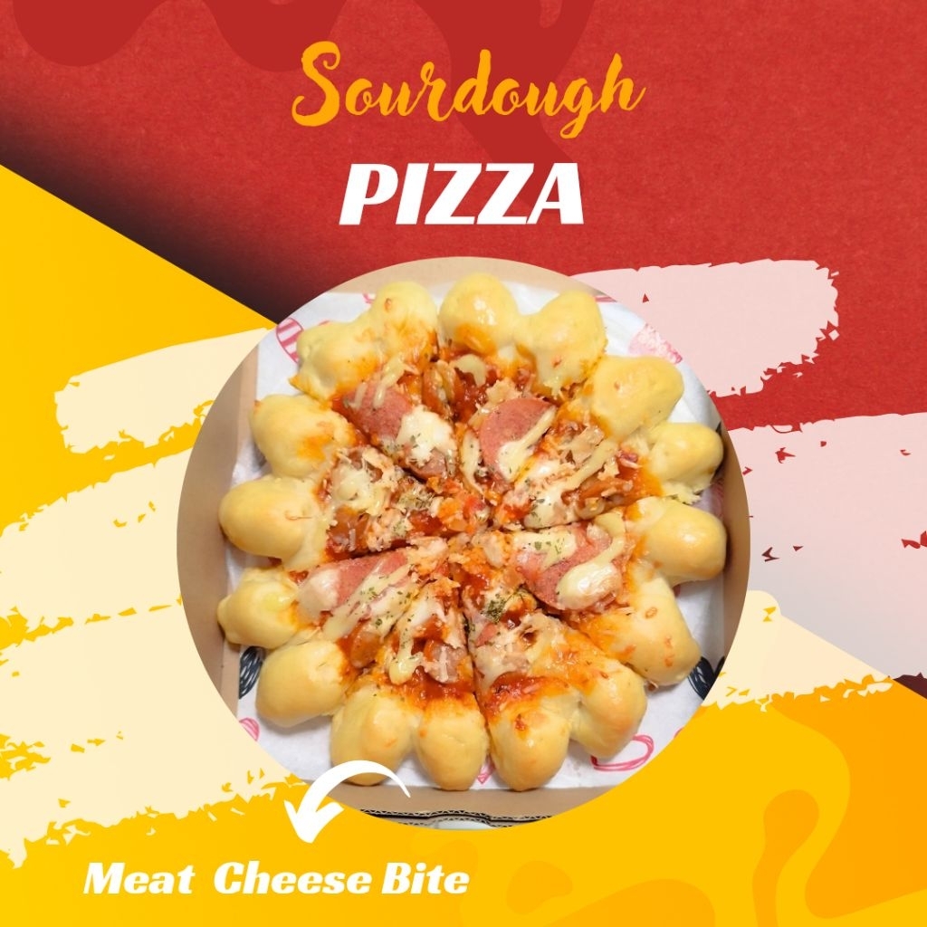 

Pre Order Pizza Dengan Sourdough Topping Sosis Smokebeef dengan pinggiran keju bites diameter 20cm