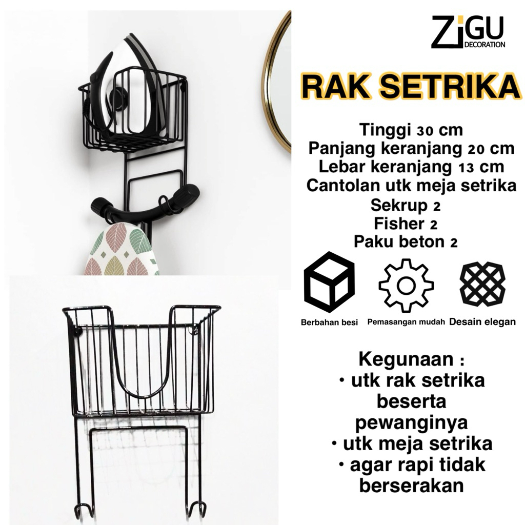 RAK SETRIKA KOKOH RAK MEJA SETRIKA PAPAN SETRIKA PERALATAN