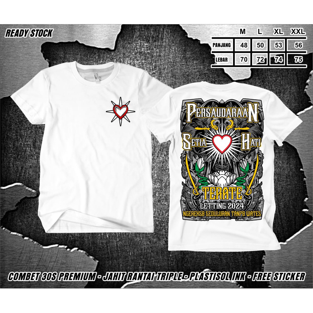 KAOS PSHT LETTING 2024 warna putih