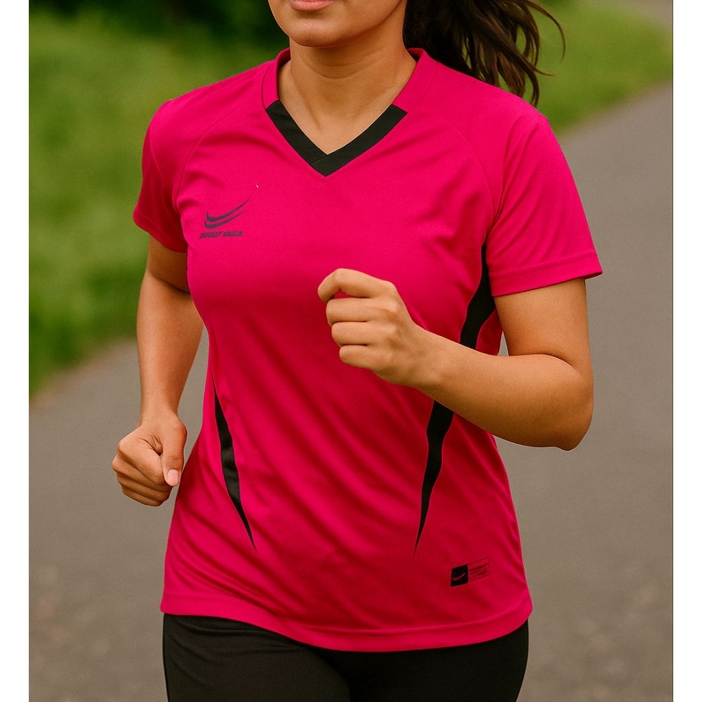 kaos senam wanita remaja dewasa baju senam aerobik wanita Jersey senam futsal volly wanita perempuan