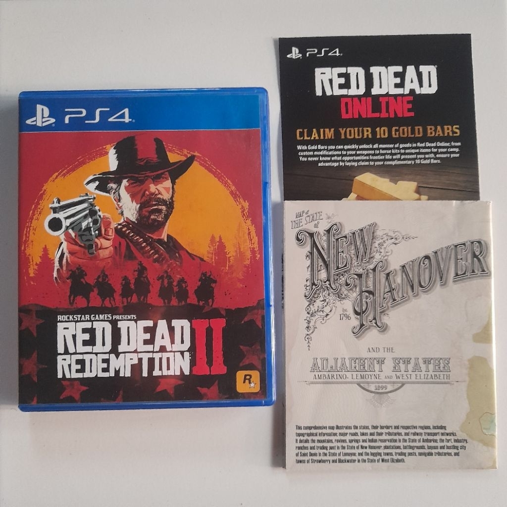BD PS4 kaset ps4 RDR 2 plus map red dead redemption 2 rdr2 red dead redemption2