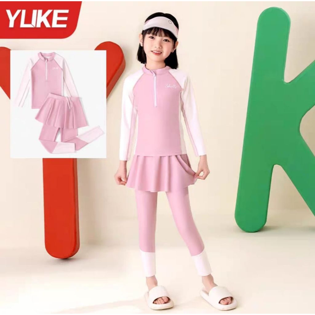 Baju Renang Anak Perempuan Panjang UPF +50