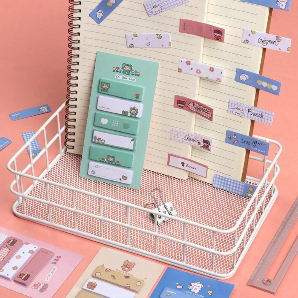 

Mini Memo Lucu 6 in 1 / Sticky Notes Label Karakter / Penanda Buku Memo Stick / Stationery Memo Pad Convenience Cute