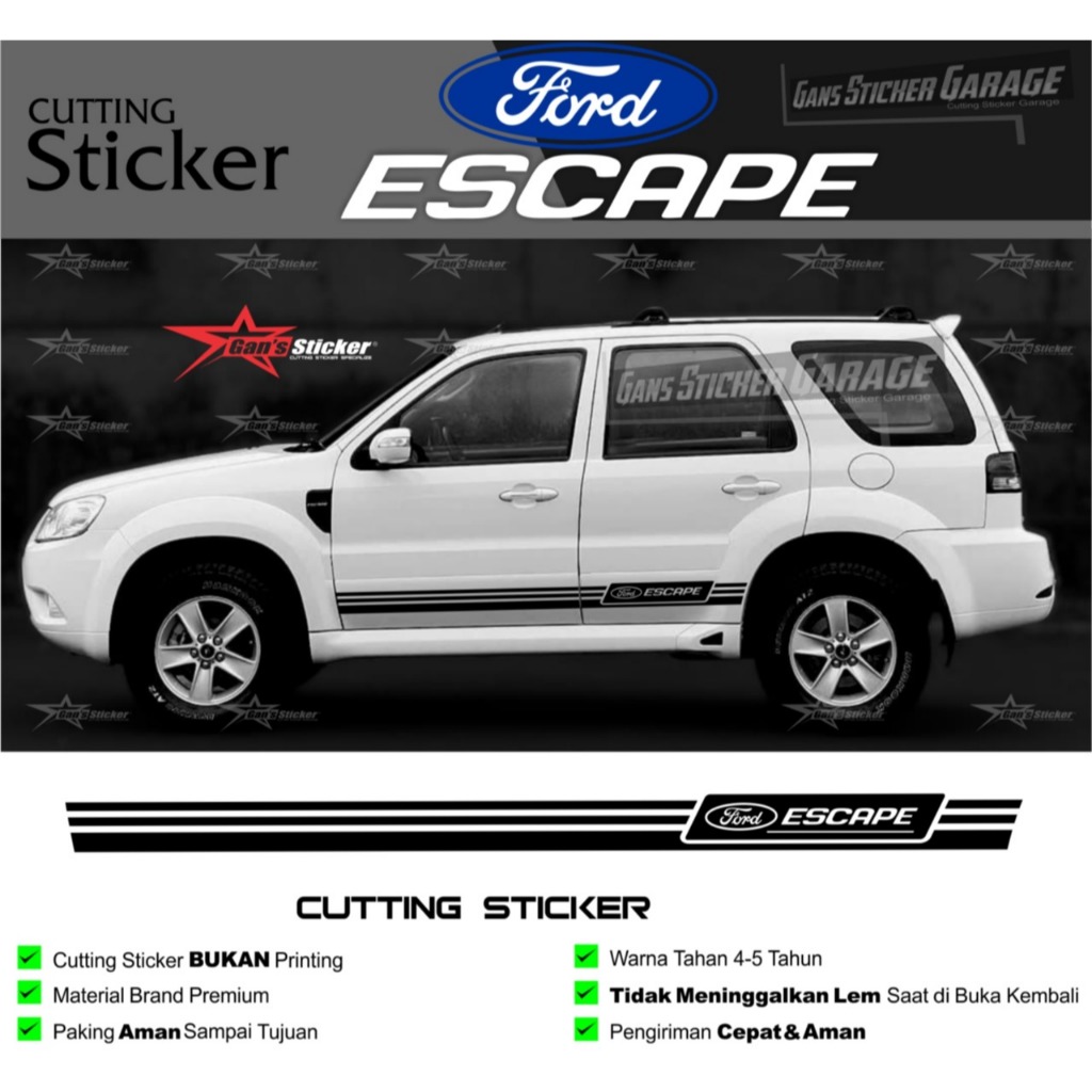 Sticker Variasi Ford Escape Aksesoris Mobil Ford Escape