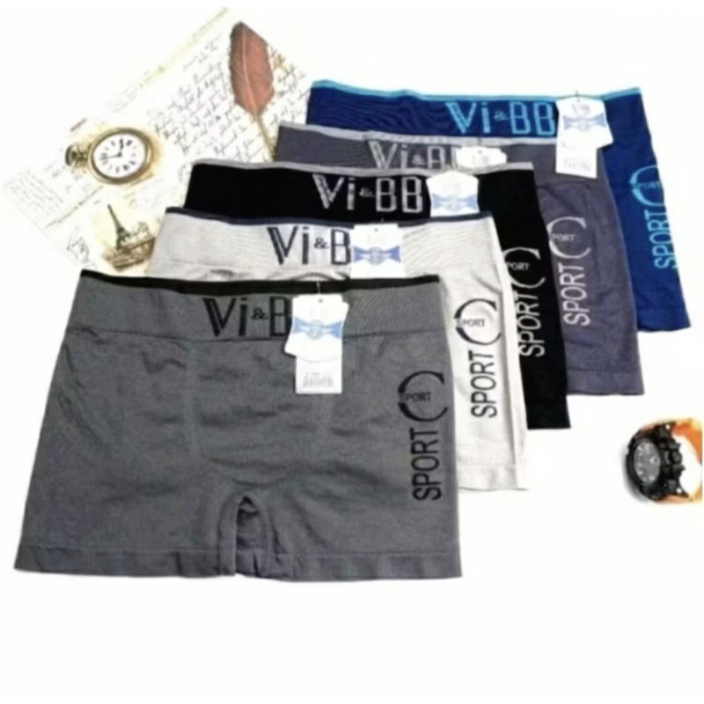 Obral 3/6 Pcs Boxer VI BB / Boxer Pria / Celana Dalam Laki-Laki Dewasa / Boxer Rajut Pria