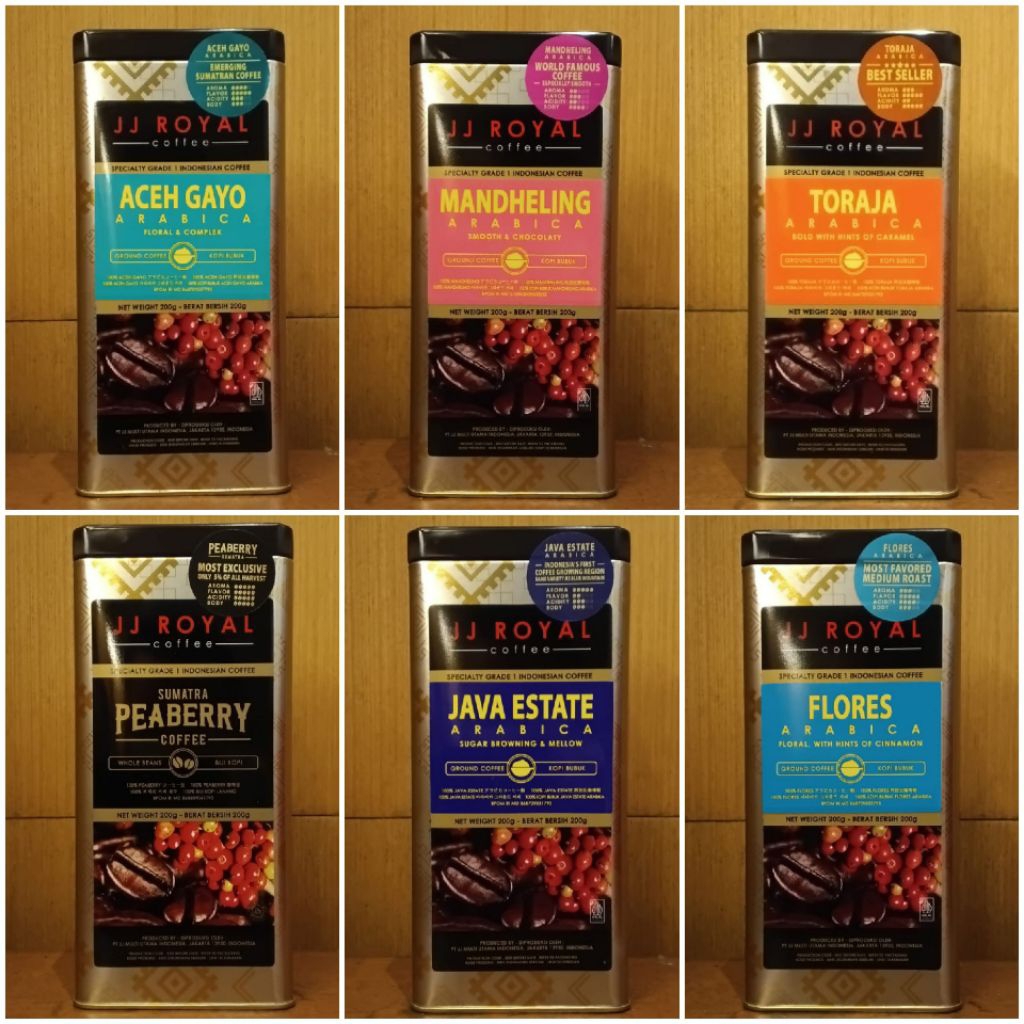 

JJ Royal Coffee Arabica Ground Tin 200gr