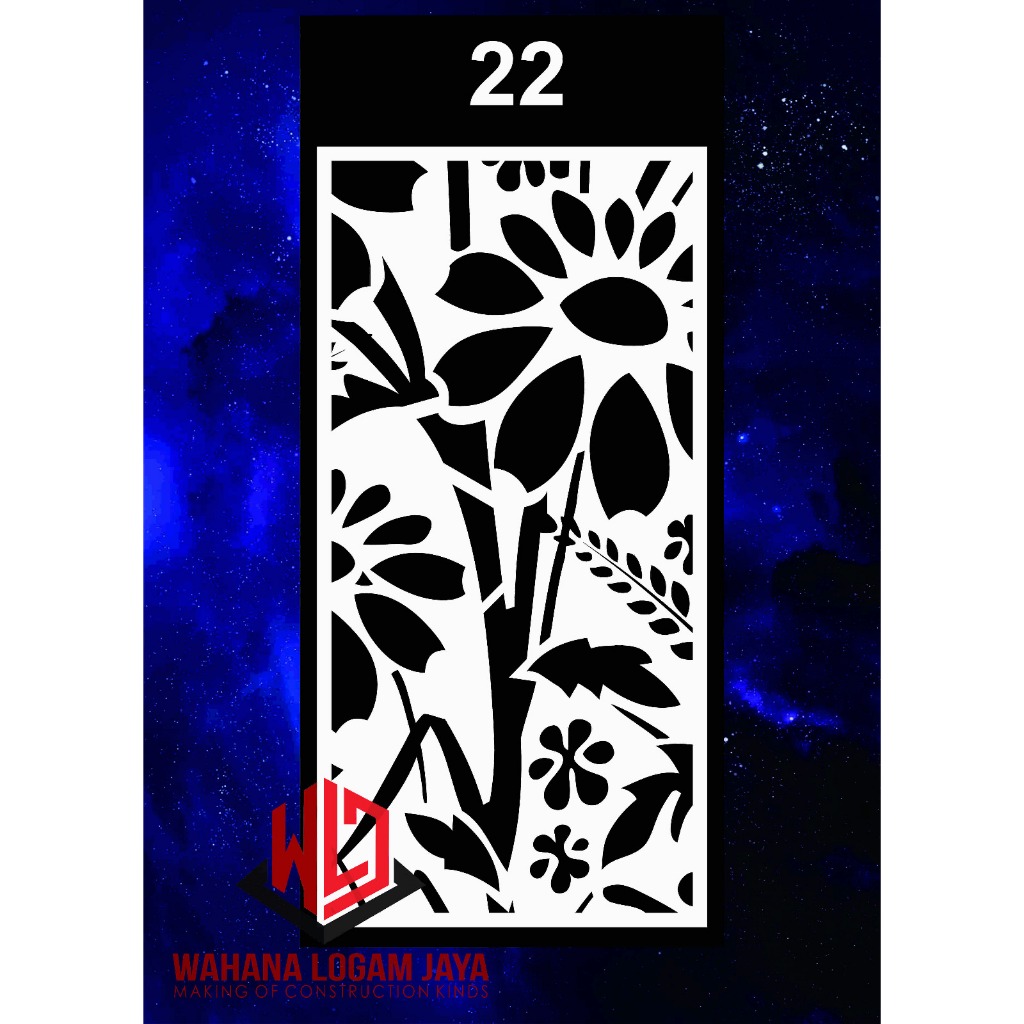 Krawangan PVC Foam Board Ukuran 80CM X 40CM | List Pagar Minimalis Ukir | Ornamen Partisi Plavon