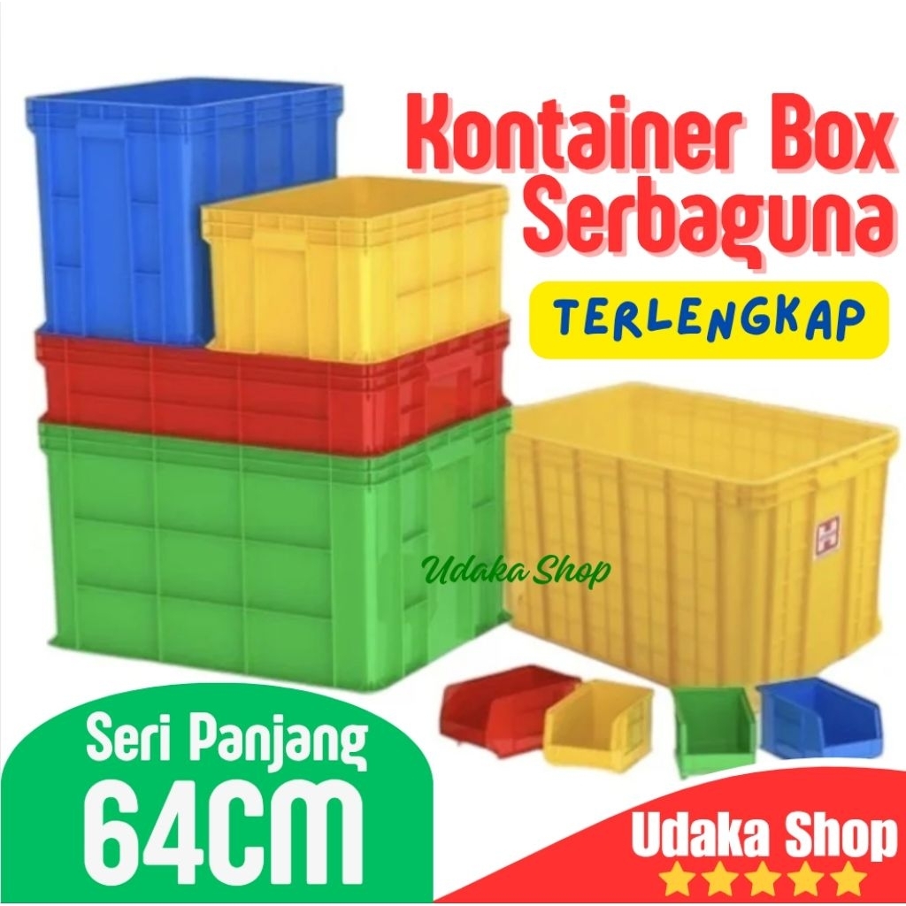 Kontainer Box Serbaguna UKURAN SEDANG-BESAR Box Industri Box Industrial Ember Kotak Plastik Tebal Pa