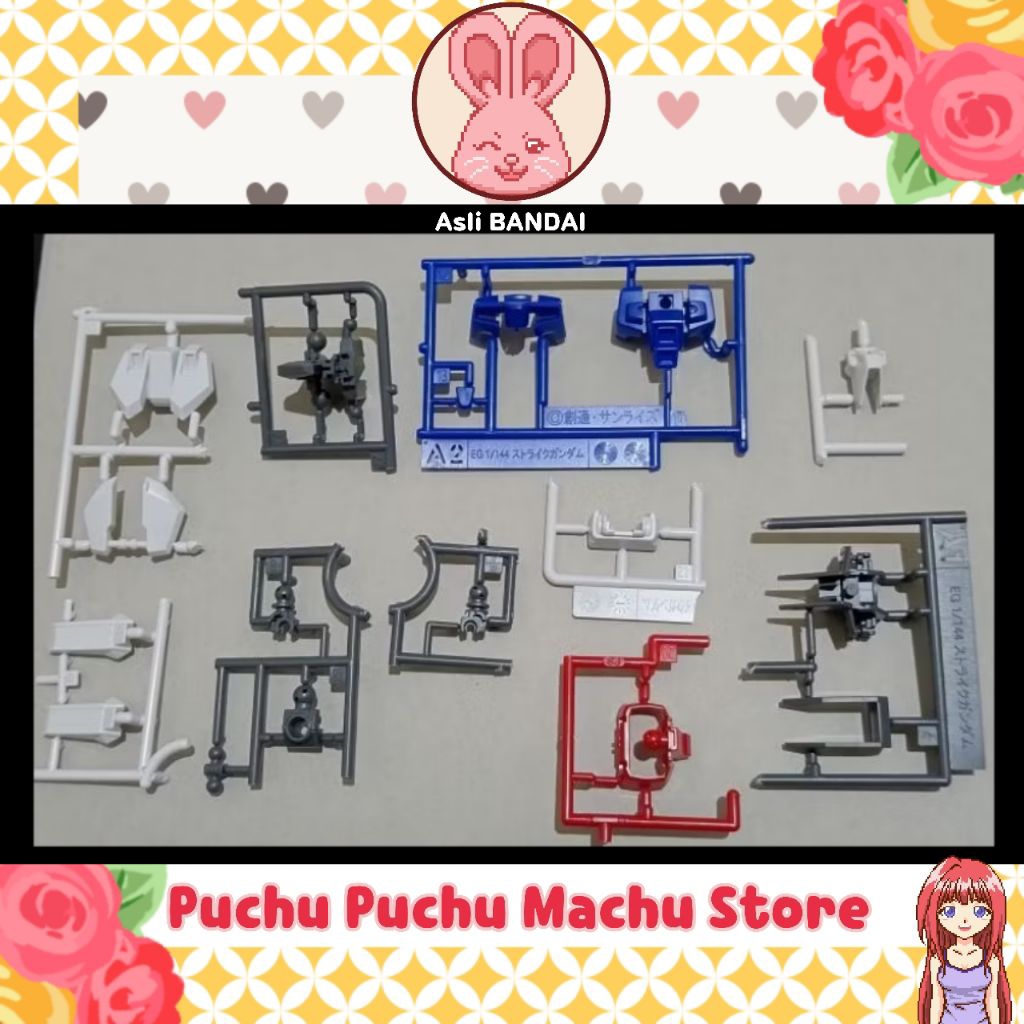 Part Body & Waist dari EG Entry Grade 1/144 Strike Gundam (asli BANDAI) [Barang Baru: Bentuk Runner]