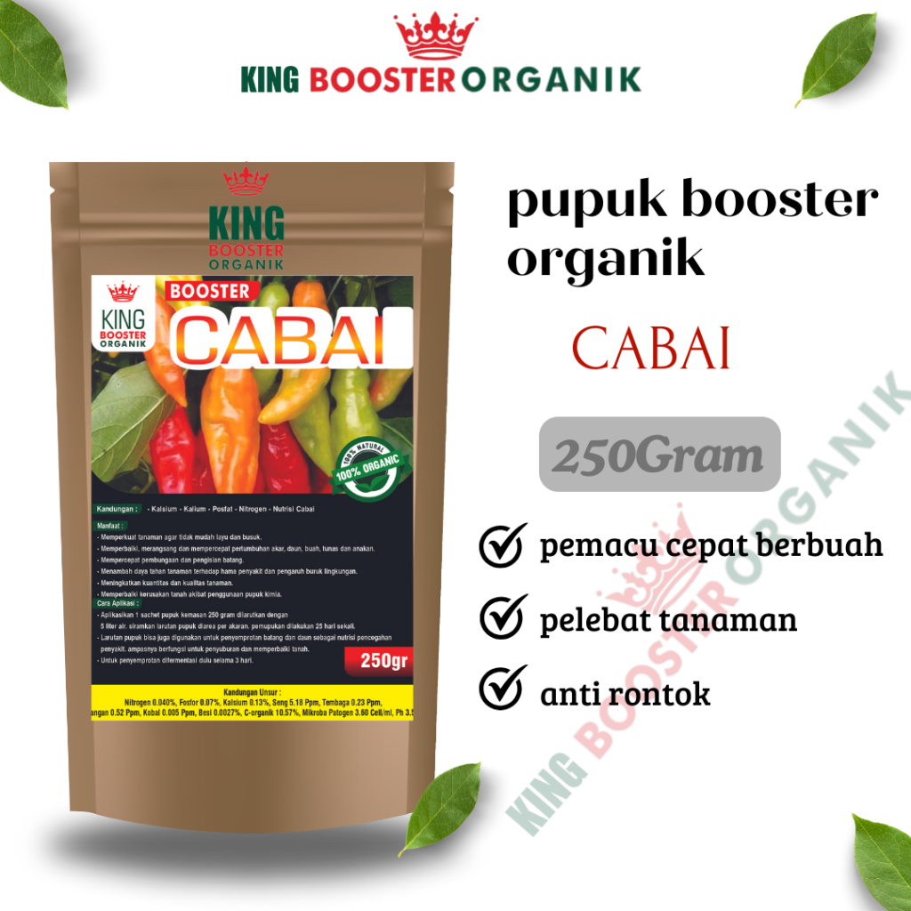 Pupuk Booster Cabe Cepat Berbuah Lebat Pupuk Pelebat Cabe Anti Rontok Pupuk Perangsang Buah Cabe Pup