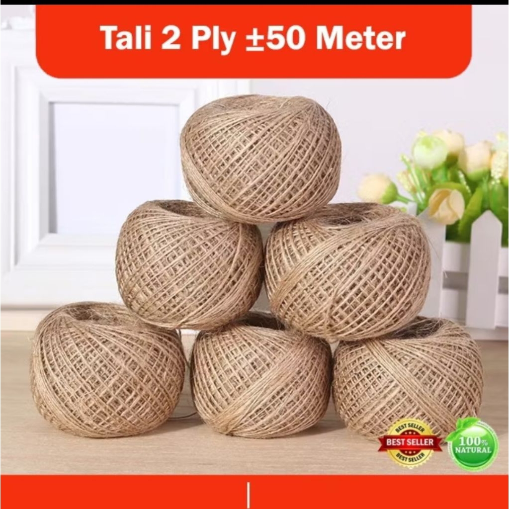 

Tali Rami /Goni ukuran 2 PLY Panjang ±50 Meter | Tali Goni Gulungan | Tali Rami Roll Murah