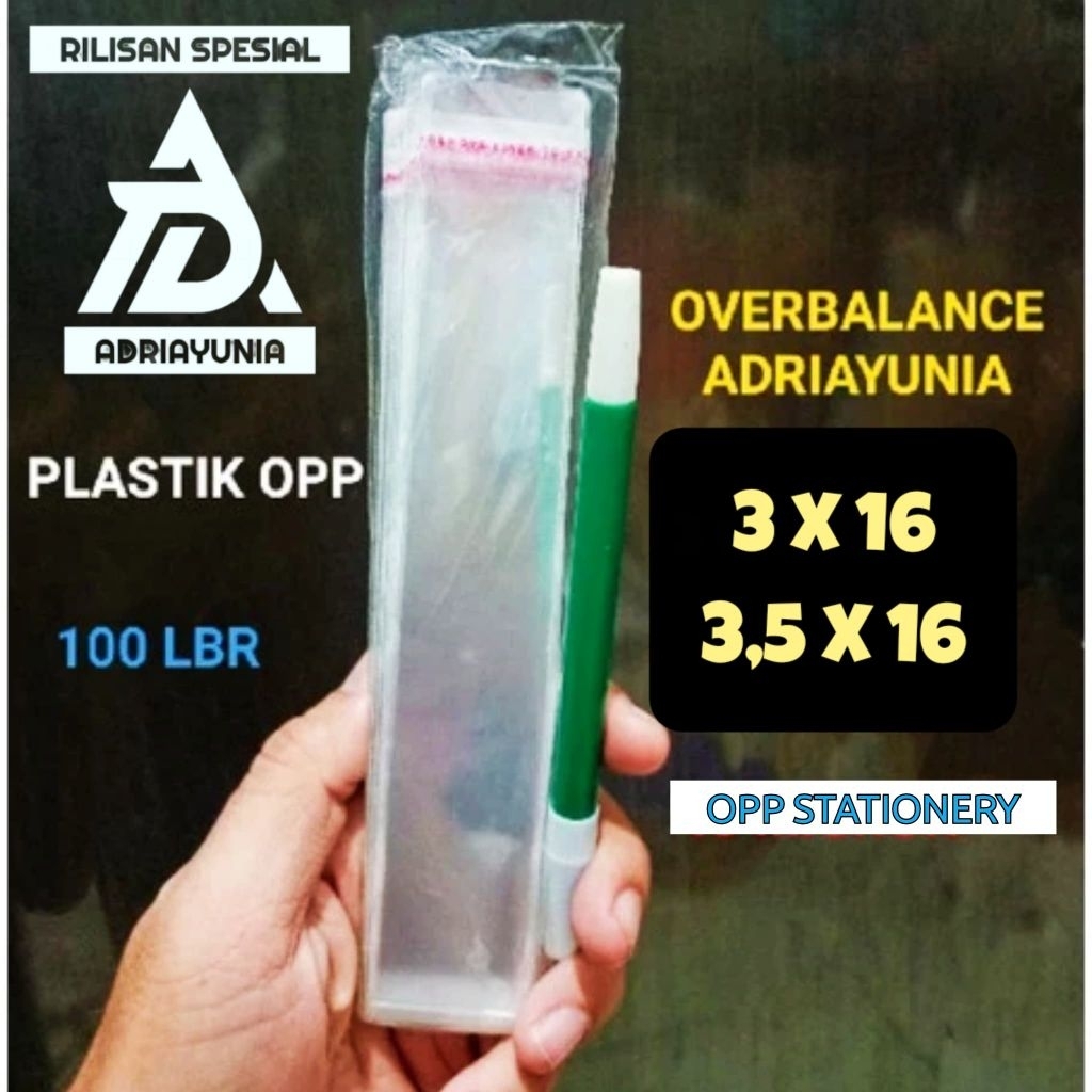 Plastik Opp 3x16 3,5x16 Stationery - Plastik Opp 3 x 16 / 3.5 x 16 Jewelry - Plastik Opp 3x16 / 3,5 